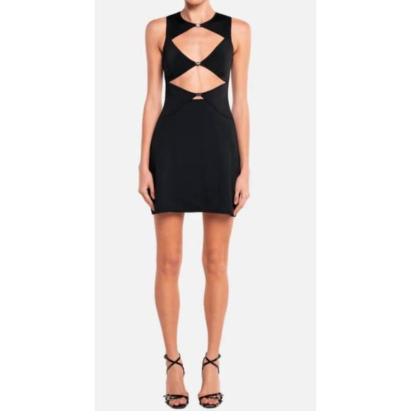 NEW OW COLLECTION chiara mini cutout dress in black - Picture 1 of 5